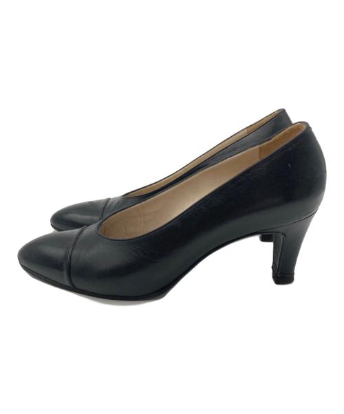 CHANEL（シャネル）CHANEL (シャネル) レザーパンプス ブラック サイズ:36の古着・服飾アイテム
