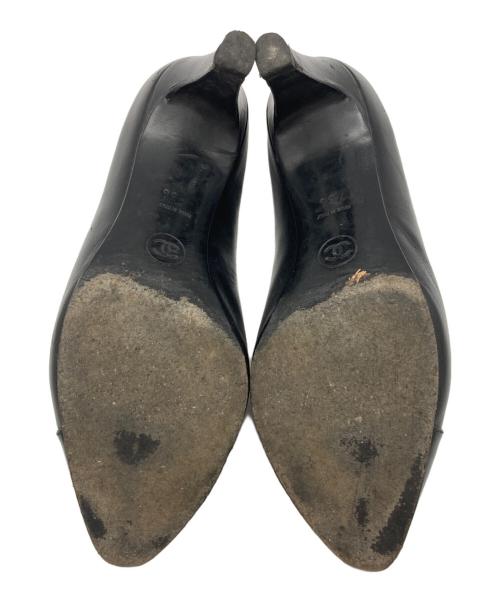 CHANEL（シャネル）CHANEL (シャネル) レザーパンプス ブラック サイズ:36の古着・服飾アイテム