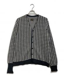 Needles（ニードルズ）の古着「V Neck Cardigan - Houndstooth」｜ホワイト×ブラック
