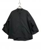 LE PHILル フィル）の古着「ラッフルスリーブブロードブラウス」｜ブラック
