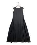 LE PHILル フィル）の古着「ハンマーサテンワンピース」｜ブラック