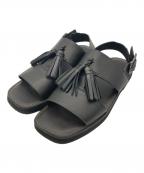 MARGARET HOWELL ideaマーガレット ハウエル アイディア）の古着「レザーサンダル」｜ブラック