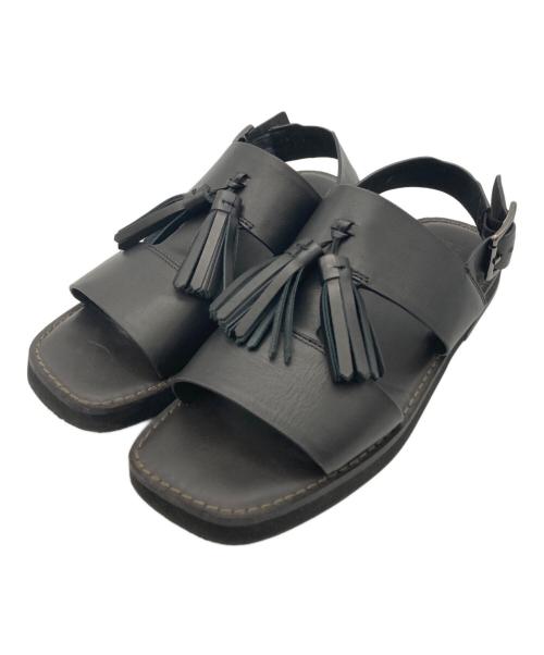 MARGARET HOWELL idea（マーガレット ハウエル アイディア）MARGARET HOWELL idea (マーガレット ハウエル アイディア) レザーサンダル ブラック サイズ:24の古着・服飾アイテム