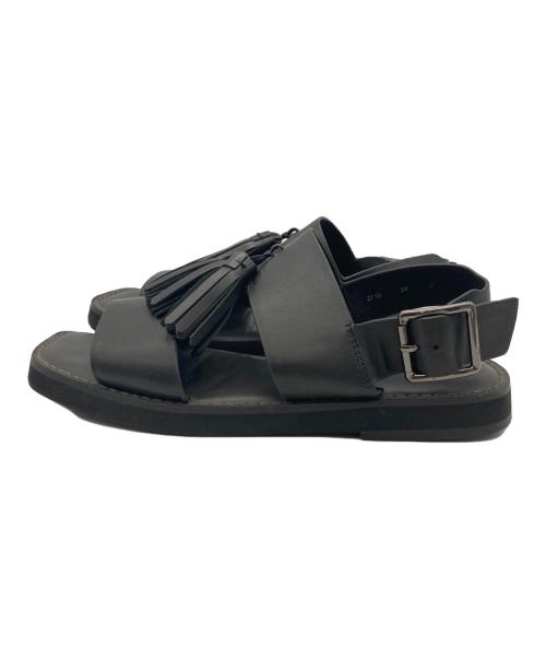 MARGARET HOWELL idea（マーガレット ハウエル アイディア）MARGARET HOWELL idea (マーガレット ハウエル アイディア) レザーサンダル ブラック サイズ:24の古着・服飾アイテム