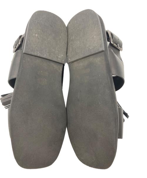 MARGARET HOWELL idea（マーガレット ハウエル アイディア）MARGARET HOWELL idea (マーガレット ハウエル アイディア) レザーサンダル ブラック サイズ:24の古着・服飾アイテム