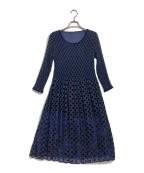 YUKI TORIIユキ トリイ）の古着「オパール加工ワンピース」｜ブルー×ブラック