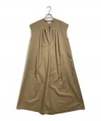 MOGAモガ）の古着「タスランタイプライターワンピース」｜ベージュ