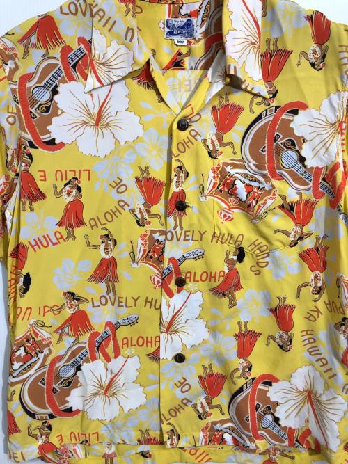 BEAMS（ビームス）BEAMS (ビームス) Sun Surf (サンサーフ) アロハシャツ イエロー サイズ:BOYの古着・服飾アイテム