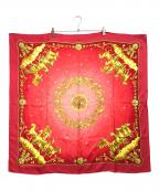 HERMESエルメス）の古着「カレ90」｜レッド×ゴールド