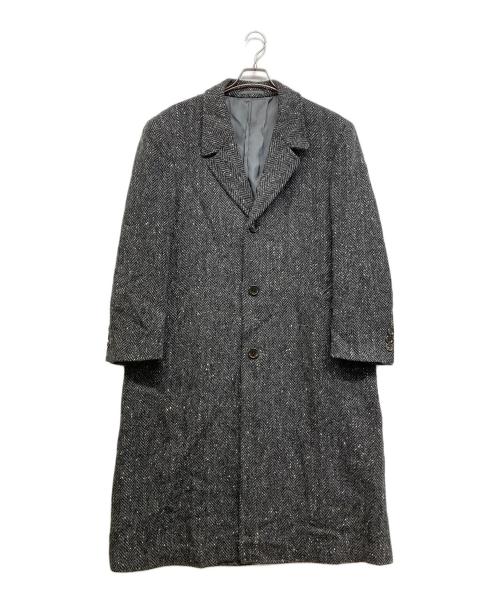 Christian Dior MONSIEUR（クリスチャンディオールムッシュ）Christian Dior MONSIEUR (クリスチャンディオールムッシュ) ヘリンボーンネップウールコート グレー サイズ:Mの古着・服飾アイテム