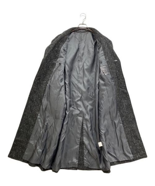 Christian Dior MONSIEUR（クリスチャンディオールムッシュ）Christian Dior MONSIEUR (クリスチャンディオールムッシュ) ヘリンボーンネップウールコート グレー サイズ:Mの古着・服飾アイテム