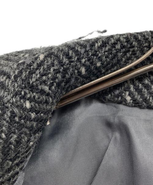 Christian Dior MONSIEUR（クリスチャンディオールムッシュ）Christian Dior MONSIEUR (クリスチャンディオールムッシュ) ヘリンボーンネップウールコート グレー サイズ:Mの古着・服飾アイテム