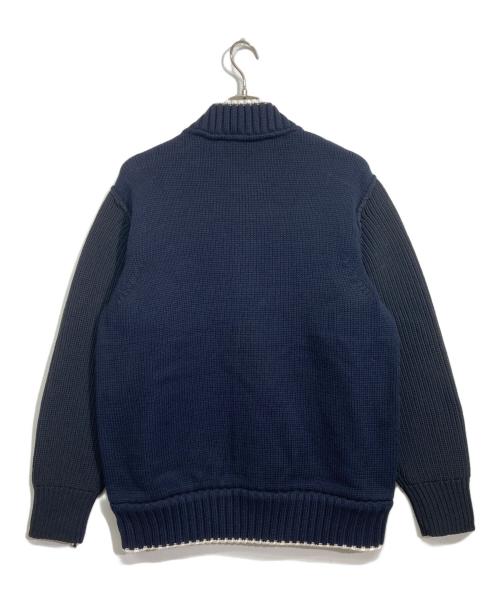 sacai（サカイ）sacai (サカイ) Eric Haze (エリックヘイズ) Code Embroidery Knit Blouson ネイビー サイズ:2の古着・服飾アイテム