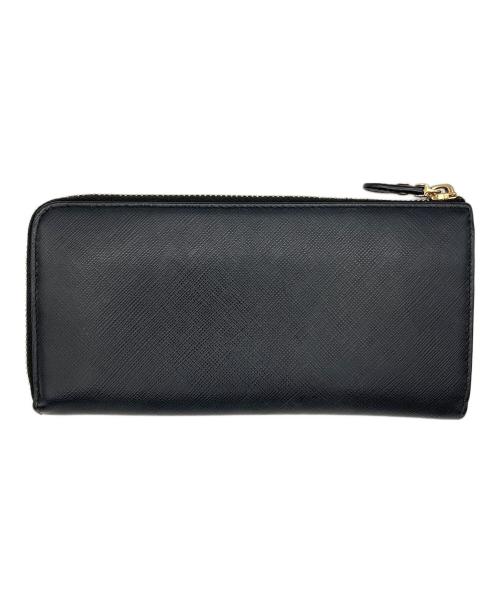 Salvatore Ferragamo（サルヴァトーレ フェラガモ）Salvatore Ferragamo (サルヴァトーレ フェラガモ) リボンL字ジップウォレット ネイビーの古着・服飾アイテム