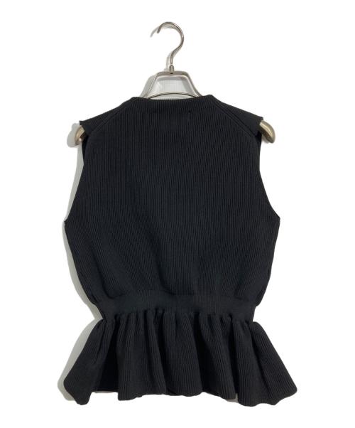 THE PAUSE（ザポーズ）THE PAUSE (ザポーズ) ペプラムノースリーブプルオーバー ブラック サイズ:FREEの古着・服飾アイテム