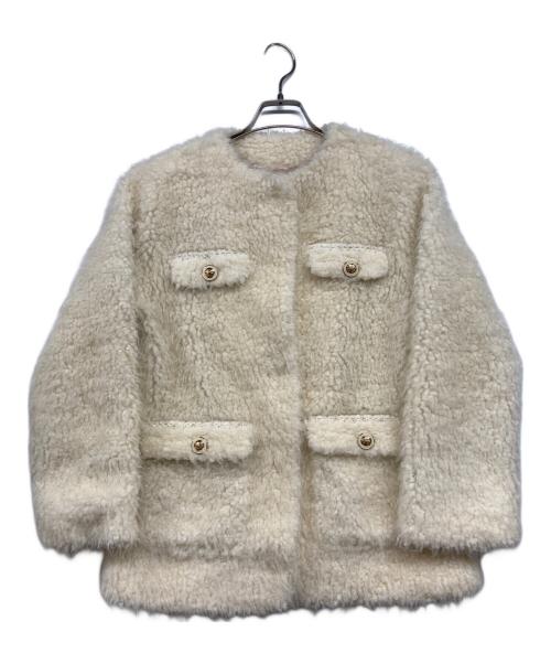 HER LIP TO（ハーリップトゥ）Her lip to (ハーリップトゥ) Royal Faux Fur Coa ホワイト サイズ:Sの古着・服飾アイテム