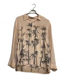 OLD JOE & Co.（オールドジョー）の古着「ORIGINAL PRINTED OPEN COLLAR SHIRTS(TIGER)L/S」｜ピンク