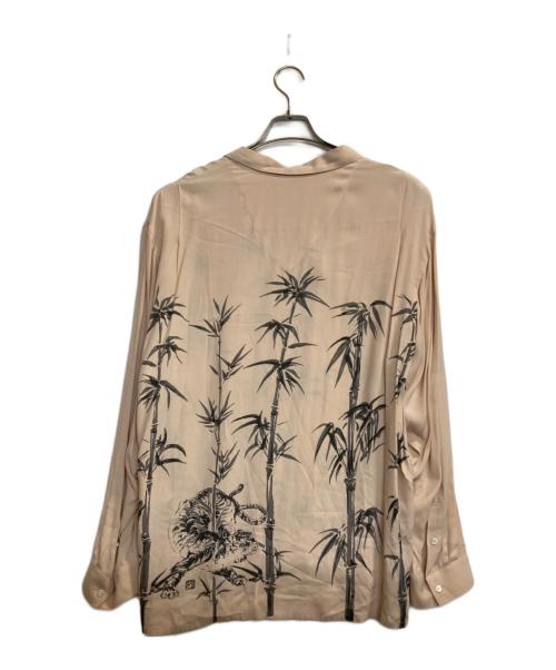 OLD JOE & Co.（オールドジョー）OLD JOE & Co. (オールドジョー) ORIGINAL PRINTED OPEN COLLAR SHIRTS(TIGER)L/S ピンク サイズ:171/2の古着・服飾アイテム