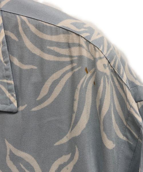 POLO RALPH LAUREN（ポロ・ラルフローレン）POLO RALPH LAUREN (ポロ・ラルフローレン) アロハシャツ ホワイト×スカイブルー サイズ:Mの古着・服飾アイテム