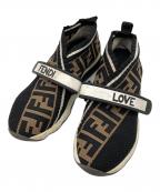 FENDIフェンディ）の古着「ソックススニーカー」｜ブラウン×ブラック