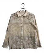 htageテージ）の古着「エンブロイダリーパッチワークレースシャツ」｜アイボリー