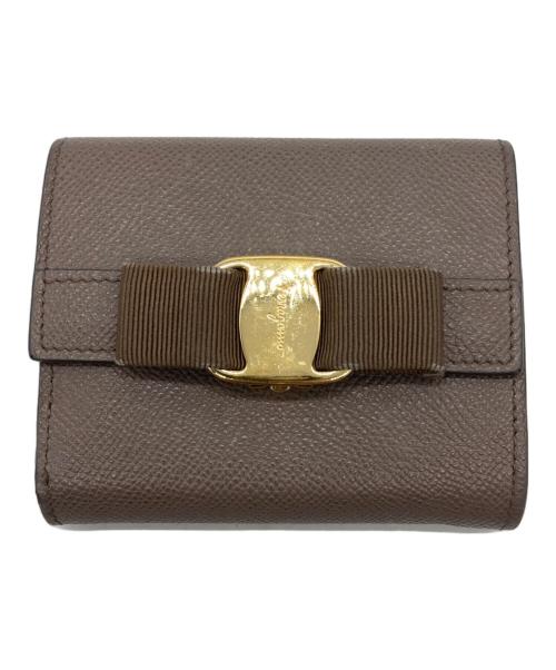 Salvatore Ferragamo（サルヴァトーレ フェラガモ）Salvatore Ferragamo (サルヴァトーレ フェラガモ) 2つ折り財布 ブラウンの古着・服飾アイテム