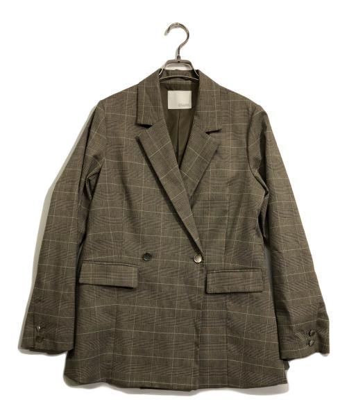 COLLAGE GALLARDAGALANTE（コラージュ ガリャルダガランテ）COLLAGE GALLARDAGALANTE (コラージュ ガリャルダガランテ) ウールライクダブルジャケット ブラウン サイズ:FREEの古着・服飾アイテム