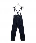 JOHNBULLジョンブル）の古着「サスペンダーワークパンツ」｜インディゴ