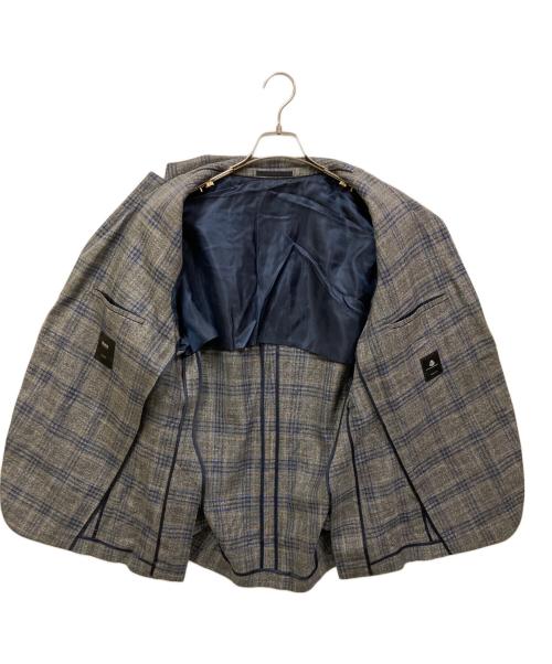 BOSS HUGO BOSS（ボス ヒューゴボス）BOSS HUGO BOSS (ボス ヒューゴボス) テーラードジャケット グレー×ブルー サイズ:38Rの古着・服飾アイテム