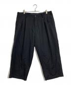 Yohji Yamamoto pour hommeヨウジヤマモト プールオム）の古着「ウールギャバ2タックパンツ」｜ブラック