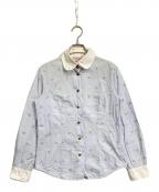 Vivienne Westwood RED LABELヴィヴィアンウエストウッドレッドレーベル）の古着「オーブ総柄シャツ」｜ブルー×ホワイト