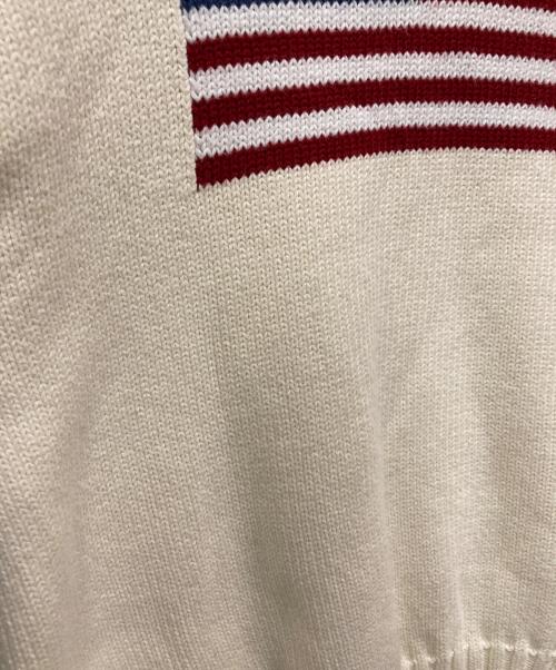 POLO RALPH LAUREN（ポロ・ラルフローレン）POLO RALPH LAUREN (ポロ・ラルフローレン) 星条旗柄クルーネックニット ホワイト サイズ:XSの古着・服飾アイテム