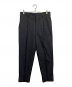 PRADAプラダ）の古着「フロントタックテーパードコットンパンツ」｜ブラック