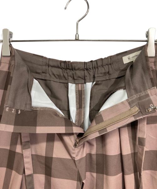 CRESTBRIDGE（クレストブリッジ）CRESTBRIDGE (クレストブリッジ) チェックワイドパンツ ベージュ サイズ:Mの古着・服飾アイテム