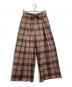CRESTBRIDGE（クレストブリッジ）の古着「チェックワイドパンツ」｜ベージュ
