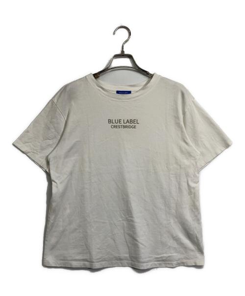 BLUE LABEL CRESTBRIDGE（ブルーレーベルクレストブリッジ）BLUE LABEL CRESTBRIDGE (ブルーレーベルクレストブリッジ) Tシャツ ホワイト サイズ:38の古着・服飾アイテム