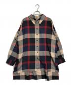 CRESTBRIDGEクレストブリッジ）の古着「チェックシャツ」｜ベージュ×ネイビー