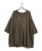 evam evaエヴァムエヴァ）の古着「cotton tunic」｜ブラウン