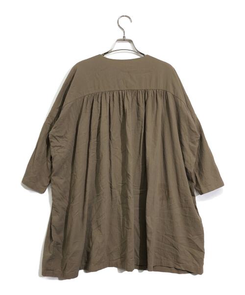 evam eva（エヴァムエヴァ）evam eva (エヴァムエヴァ) cotton tunic ブラウン サイズ:Freeの古着・服飾アイテム
