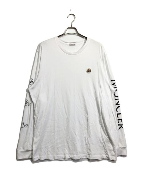 MONCLER（モンクレール）MONCLER (モンクレール) ロングスリーブカットソー ホワイト サイズ:3XLの古着・服飾アイテム