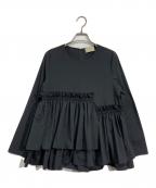 UNITED ARROWS TOKYOユナイテッドアローズトウキョウ）の古着「ティアード ギャザー ロングスリーブ ブラウス」｜ブラック