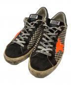 GOLDEN GOOSEゴールデングース）の古着「ハラコレザースニーカー」｜ブラウン