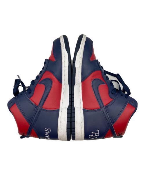 NIKE SB（ナイキエスビー）NIKE SB (ナイキエスビー) SUPREME (シュプリーム) Dunk High By Any Means ネイビー×レッド サイズ:24の古着・服飾アイテム