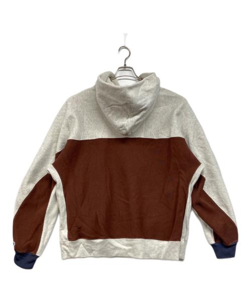 Champion（チャンピオン）Champion (チャンピオン) N.HOOLYWOOD (エヌ ハリウッド) フーデッドスウェットシャツ グレー サイズ:LARGEの古着・服飾アイテム