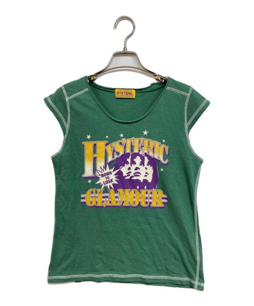 Hysteric Glamour（ヒステリックグラマー）Hysteric Glamour (ヒステリックグラマー) HG LEAGUE Tシャツ グリーン サイズ:Freeの古着・服飾アイテム