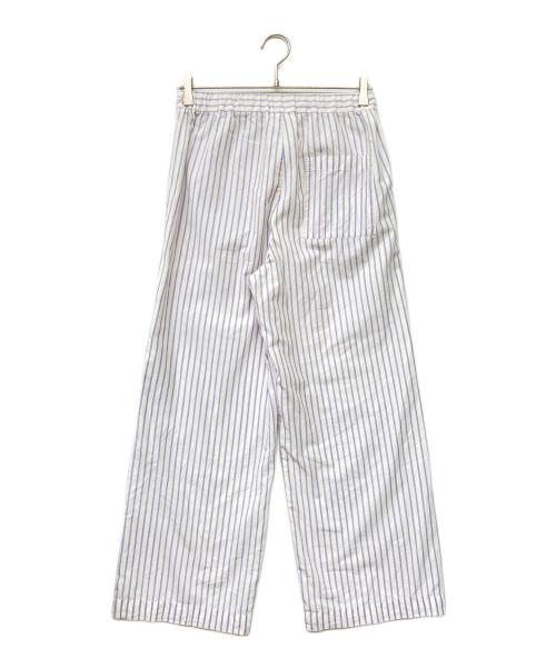 Whim Gazette（ウィムガゼット）Whim Gazette (ウィムガゼット) ストライプワイドパンツ ホワイト×ブルー サイズ:SIZE Freeの古着・服飾アイテム