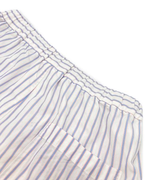 Whim Gazette（ウィムガゼット）Whim Gazette (ウィムガゼット) ストライプワイドパンツ ホワイト×ブルー サイズ:SIZE Freeの古着・服飾アイテム