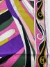 中古・古着 Emilio Pucci (エミリオ プッチ) 幾何学模様シルクスカーフ ピンク：7000円