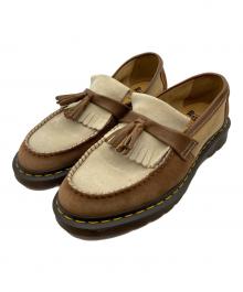 Dr.Martens（ドクターマーチン）の古着「MIE ADR スウェードタッセルローファー」｜ブラウン×ベージュ