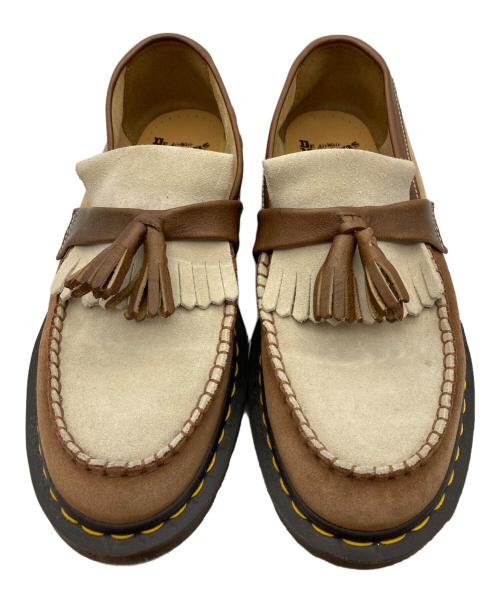 Dr.Martens（ドクターマーチン）Dr.Martens (ドクターマーチン) MIE ADR スウェードタッセルローファー ブラウン×ベージュ サイズ:10の古着・服飾アイテム